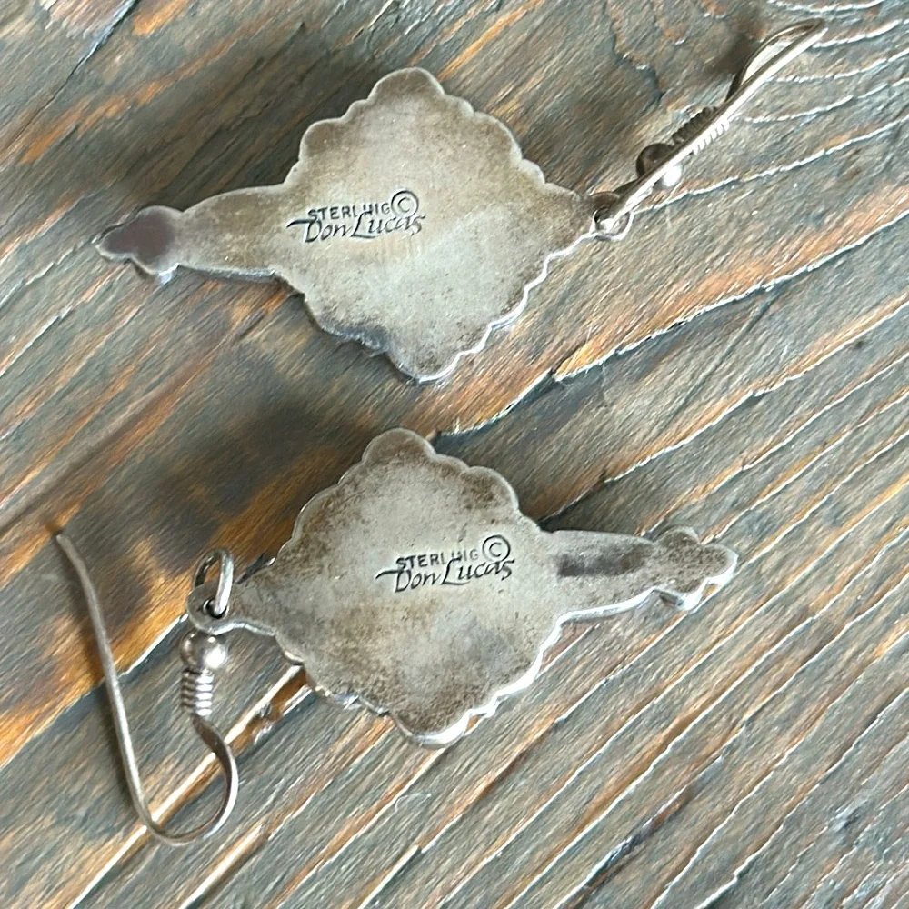 Vintage Don Lucas Multi-Stone Sterling Earrings